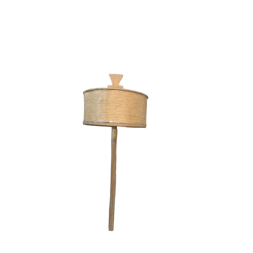 Wooden Calabas Maraca Noisemaker Wooden Handle and Carved Design on top Handmade